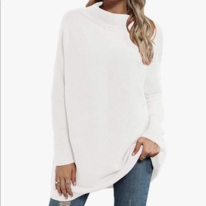 White oversized sweater